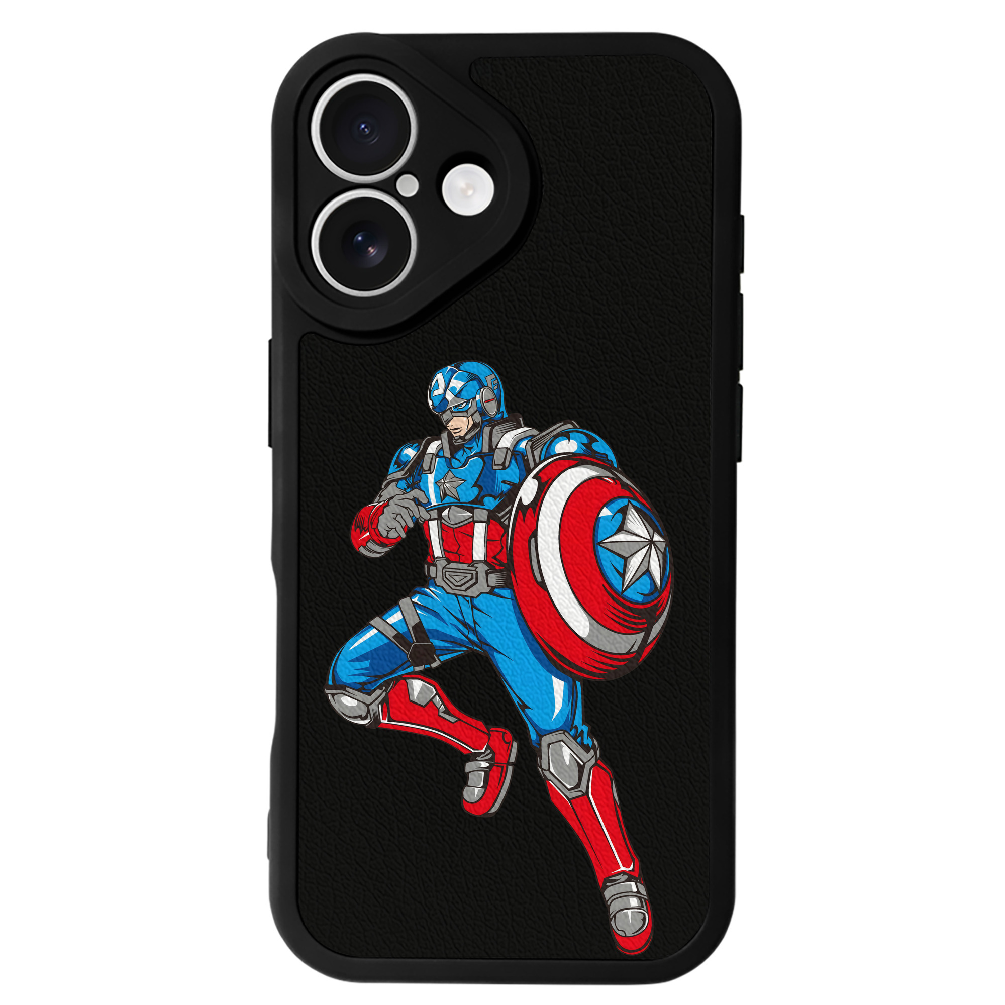 （画像用） アベンジャーズ The Avengers 【iPhone 16シリーズ対応】シリコンスマホケース（レザー調） 材質：シリコン